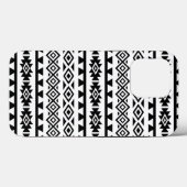 Aztec - Gestormd Big Pattern II Black op White Case-Mate iPhone Case (Achterkant (horizontaal))