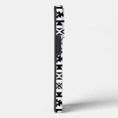 Aztec - Gestormd Big Pattern II Black op White Case-Mate iPhone Case (Achterkant / Rechts)
