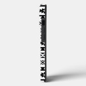 Aztec - Gestormd Big Pattern II Black op White Case-Mate iPhone Case (Achterkant / Links)