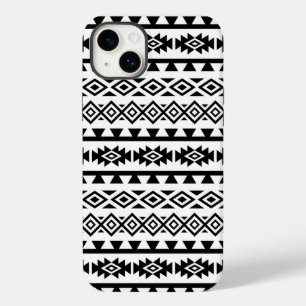 Aztec - Gestormd Big Pattern II Black op White Case-Mate iPhone 14 Plus Hoesje