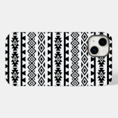 Aztec - Gestormd Big Pattern II Black op White Case-Mate iPhone Case (Achterkant (horizontaal))