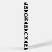 Aztec - Gestormd Big Pattern II Black op White Case-Mate iPhone Case (Achterkant / Rechts)