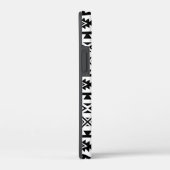 Aztec - Gestormd Big Pattern II Black op White Case-Mate iPhone Case (Achterkant / Rechts)