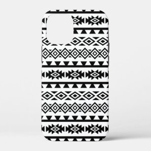 Aztec - Gestormd Big Pattern II Black op White Case-Mate iPhone Case