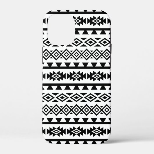 Aztec - Gestormd Big Pattern II Black op White Case-Mate iPhone Case (Achterkant)