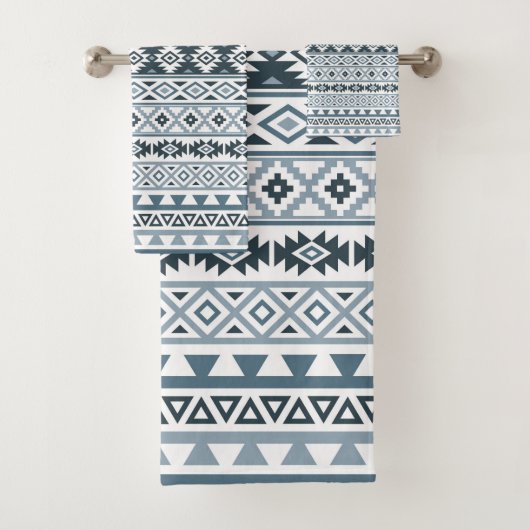 Aztec - Gestuurd patroongrijs-vervagen en wit Bad Handdoek (Insitu)