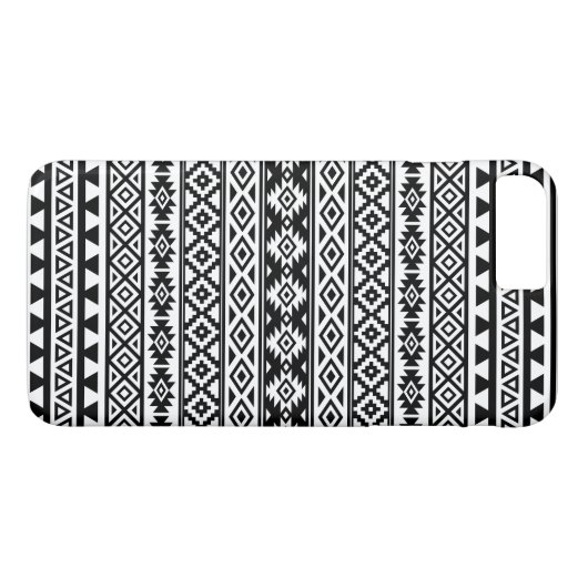 Aztec - Gestuurd patroonzwart/wit Case-Mate iPhone Case (Achterkant (Horizontaal))