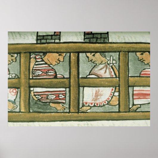 Aztec gevangenen uit de "Florentijnse Codex" Poster (Voorkant)