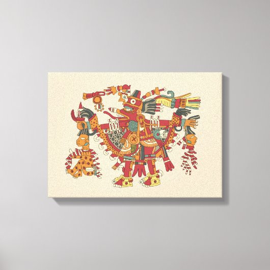 Aztec god canvas afdruk (Voorkant)