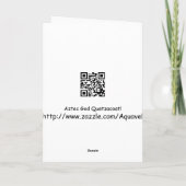 Aztec God Quetzalcoatl Bedankkaart (Achterkant)