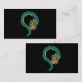 Aztec God Quetzalcoatl Snake Dragon Inca Maya Civi Visitekaartje (Voorkant / Achterkant)