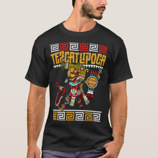 Aztec god van de nacht in Tezcatlipoca T-shirt