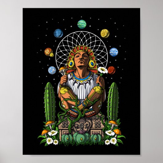 Aztec God Xochipilli Poster (Voorkant)