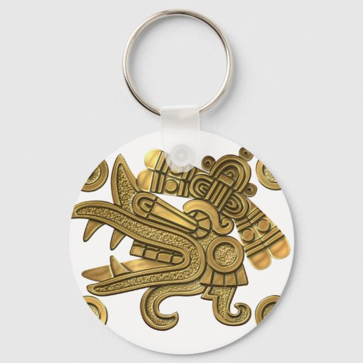 Aztec Gold Ehecatl Sleutelhanger (Voorkant)