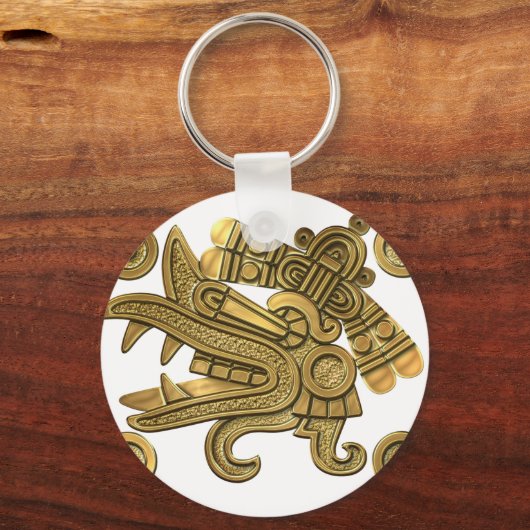 Aztec Gold Ehecatl Sleutelhanger (Voorkant)