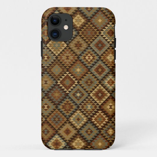 Aztec Gold en geïnspireerd bronze patroon Case-Mate iPhone Case (Achterkant)
