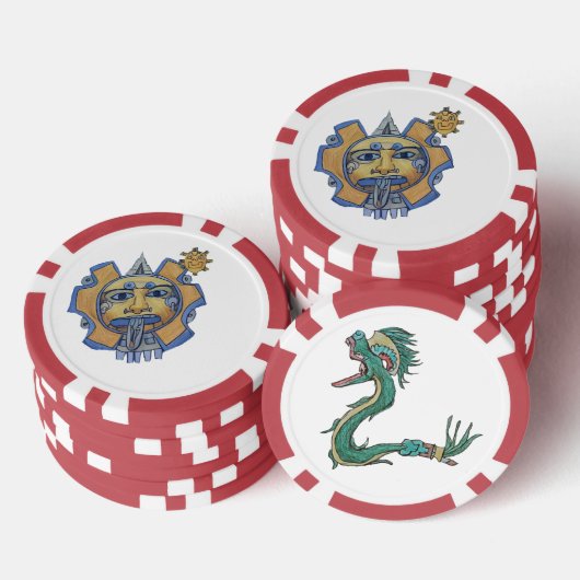 Aztec gold poker chip (Opstapeling)