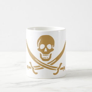 Aztec Gold Schedel & Sabel Piraat Calico Jack Koffiemok