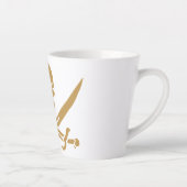 Aztec Gold Schedel & Sabel Piraat Calico Jack Latte Mok (Rechts)