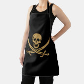 Aztec Gold Schedel & Sabel Piraat Calico Jack Schort (Insitu)