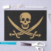 Aztec Gold Schedel & Sabel Piraat Calico Jack Tissuepapier (Craft)