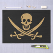 Aztec Gold Schedel & Sabel Piraat Calico Jack Tissuepapier (Craft)