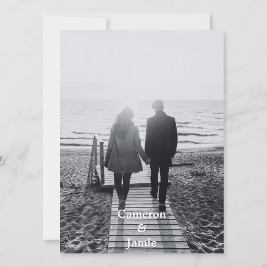 Aztec Gouden Kleur Bladgroen Outline Save The Date Kaart (Achterkant)