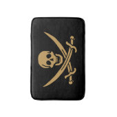 Aztec Gouden Schedel & Cutlass Piraat Calico Jack Badmat (Voorkant Verticaal)