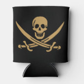 Aztec Gouden Schedel & Cutlass Piraat Calico Jack Blikjeskoeler (Voorkant)