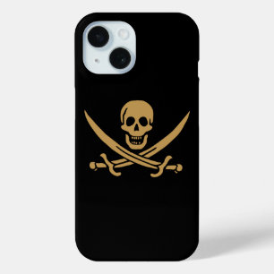 Aztec Gouden Schedel & Cutlass Piraat Calico Jack iPhone 15 Case
