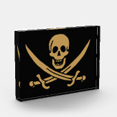 Aztec Gouden Schedel & Cutlass Piraat Calico Jack Fotoblokken (Links)