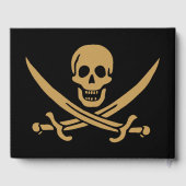 Aztec Gouden Schedel & Cutlass Piraat Calico Jack Gastenboek (Achterkant)