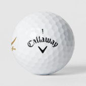Aztec Gouden Schedel & Cutlass Piraat Calico Jack Golfballen (Logo)
