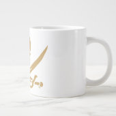 Aztec Gouden Schedel & Cutlass Piraat Calico Jack Grote Koffiekop (Rechts)