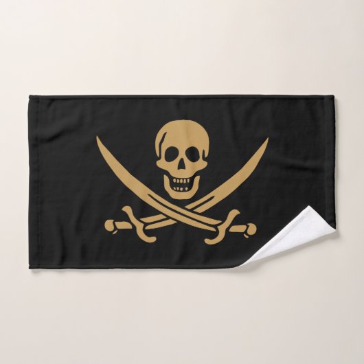 Aztec Gouden Schedel & Cutlass Piraat Calico Jack Handdoek (Handdoek)