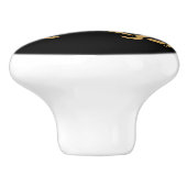 Aztec Gouden Schedel & Cutlass Piraat Calico Jack Keramische Knop (Zijkant)