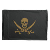Aztec Gouden Schedel & Cutlass Piraat Calico Jack Kussensloop (Achterkant-Links)