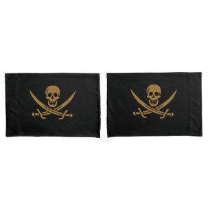 Aztec Gouden Schedel & Cutlass Piraat Calico Jack Kussensloop