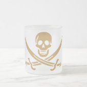 Aztec Gouden Schedel & Cutlass Piraat Calico Jack Matglas Koffiemok (Center)