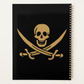 Aztec Gouden Schedel & Cutlass Piraat Calico Jack Planner (Achterkant)