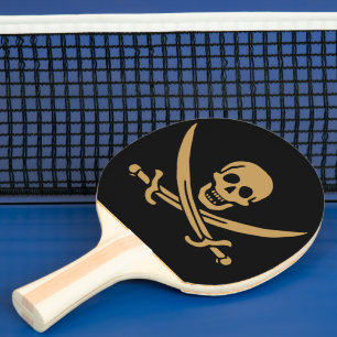 Aztec Gouden Schedel & Cutlass Piraat Calico Jack Tafeltennisbatje