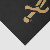 Aztec Gouden Schedel & Cutlass Piraat Calico Jack Tissuepapier (Detail)