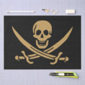 Aztec Gouden Schedel & Cutlass Piraat Calico Jack Tissuepapier (Craft)