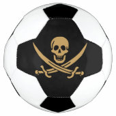 Aztec Gouden Schedel & Cutlass Piraat Calico Jack Voetbal (Voorkant)
