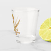 Aztec Gouden Schedel & Sabel Piraat Calico Jack Shot Glas (Rechts)