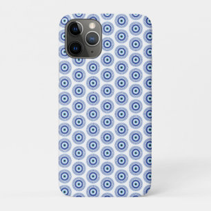 Aztec Grieks cirkelvormig naaldhoekspatroon blauw Case-Mate iPhone Case