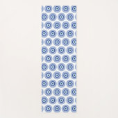 Aztec Grieks cirkelvormig naaldhoekspatroon blauw Yogamat (Voorkant)