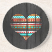 Aztec hart zandsteen onderzetter (Voorkant)