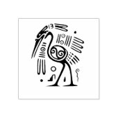 Aztec Heron Waterbird Art Rubberstempel (Afrduk)