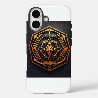 Aztec Hexagon iPhone 16 Hoesje